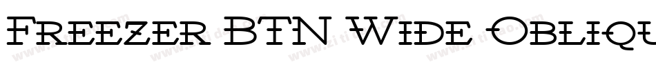 Freezer BTN Wide Oblique字体转换